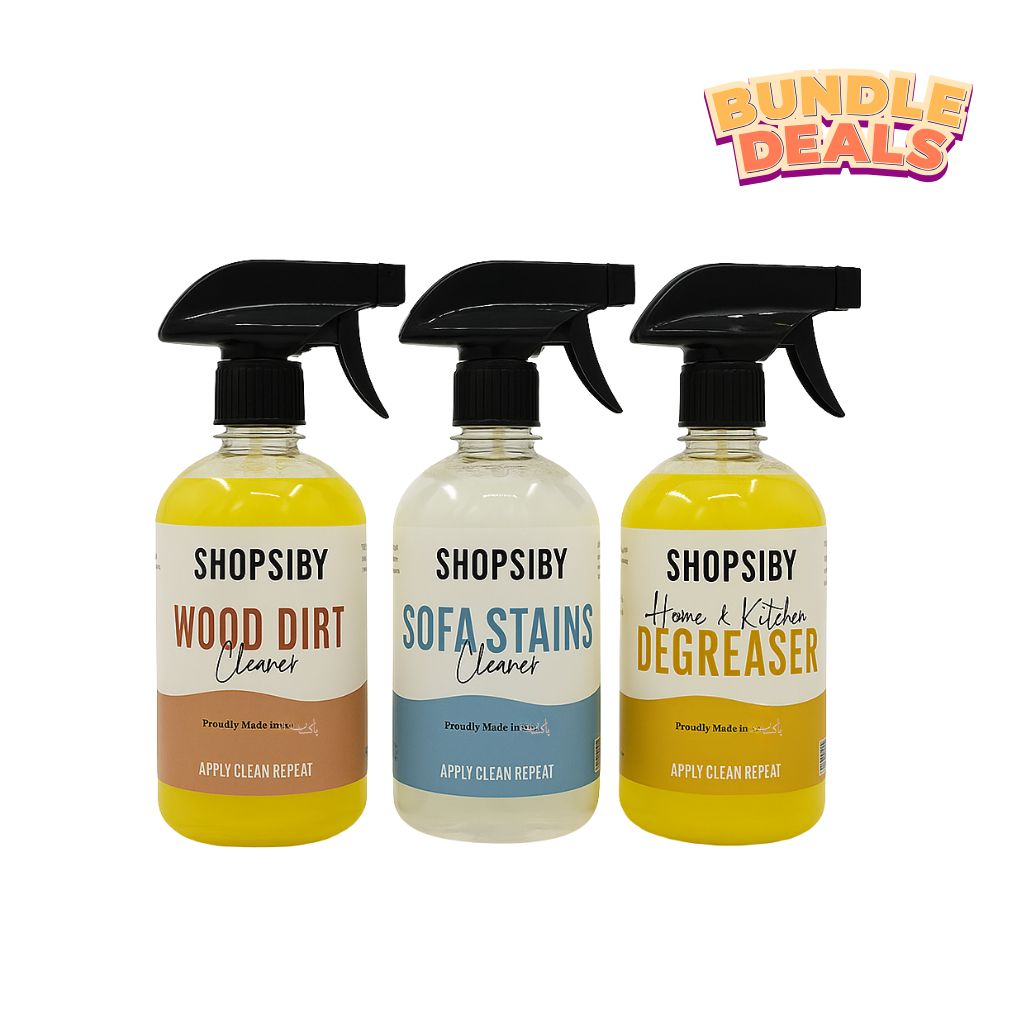Complete Trio - Home & Kitchen Degreaser + Sofa Stains Cleaner + Wood Dirt Cleaner